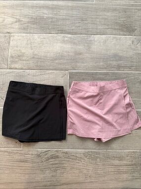Girls' Active Skort - Pink and Black(pair)